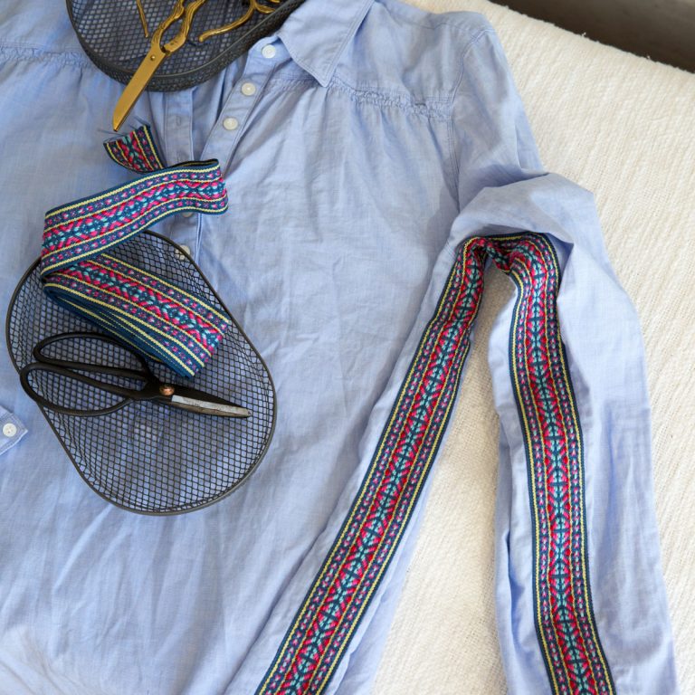 Schrankleichen: Rette die zu knappe Bluse mit einem stylischen Jacquardband
